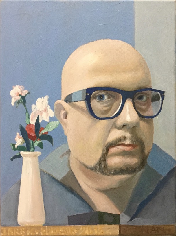 autoportret 2015, olej-płótno, 30x40cm