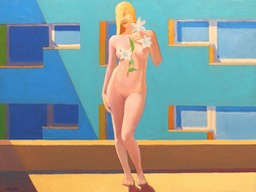 J. Lukasik, The birth of the urban Venus 2021, olej na płótnie, 75 x 100 cm